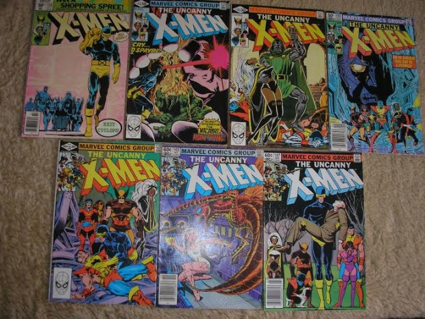 X-men képregények az 1970-es és 1980-as évekből
