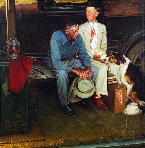 breaking-home-ties-norman-rockwell